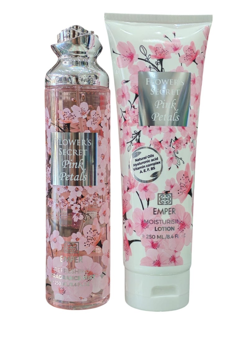 emper Pink Petals Gift Set Body Mist and Lotion 250ml - Image 2